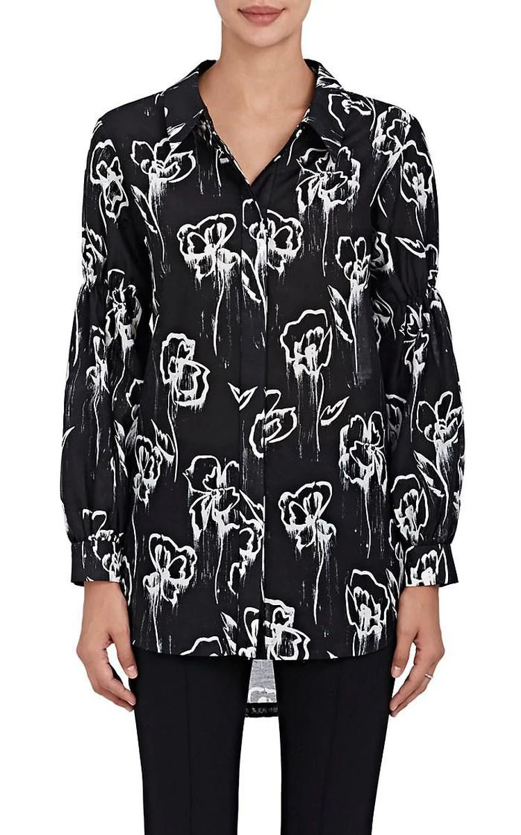 商品MANNING CARTELL|Floral Cotton-Silk Voile Blouse,价格¥1831,第1张图片
