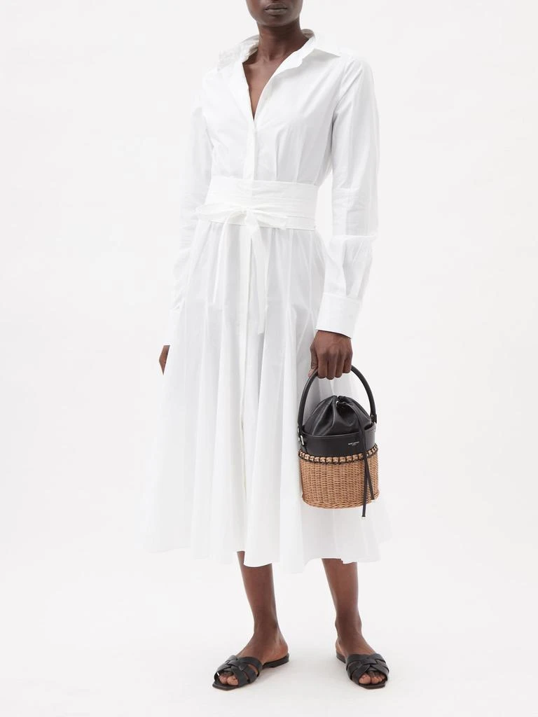 商品Yves Saint Laurent|Bahia leather and wicker bucket bag,价格¥19170,第2张图片详细描述