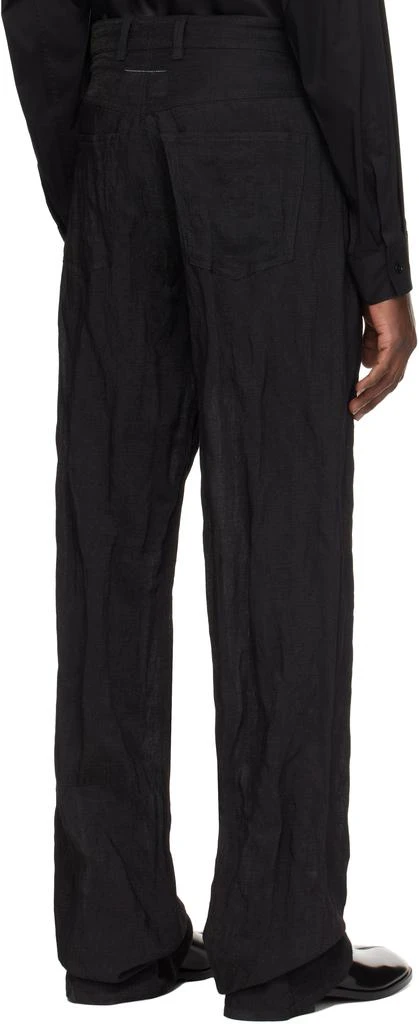 商品MM6|Black Metallic Thread Trousers,价格¥3081,第3张图片详细描述