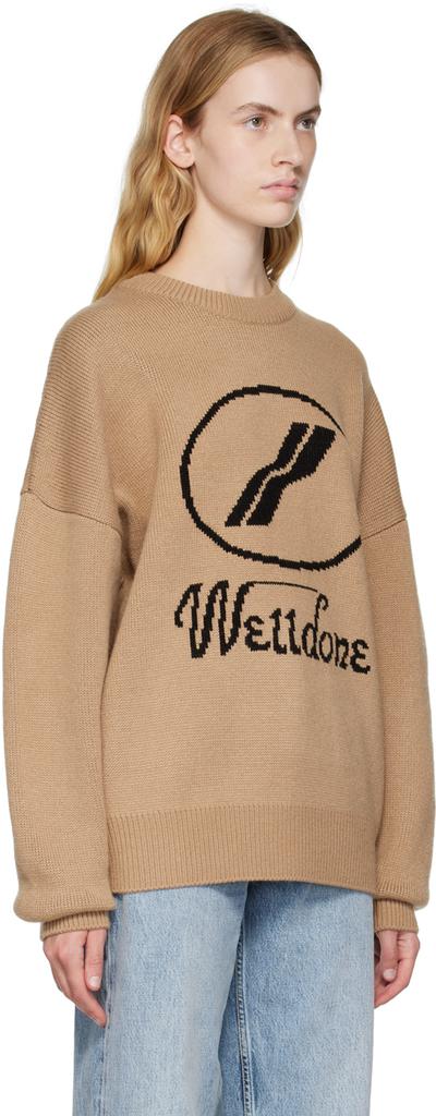 Beige Crewneck Sweater商品第2张图片规格展示