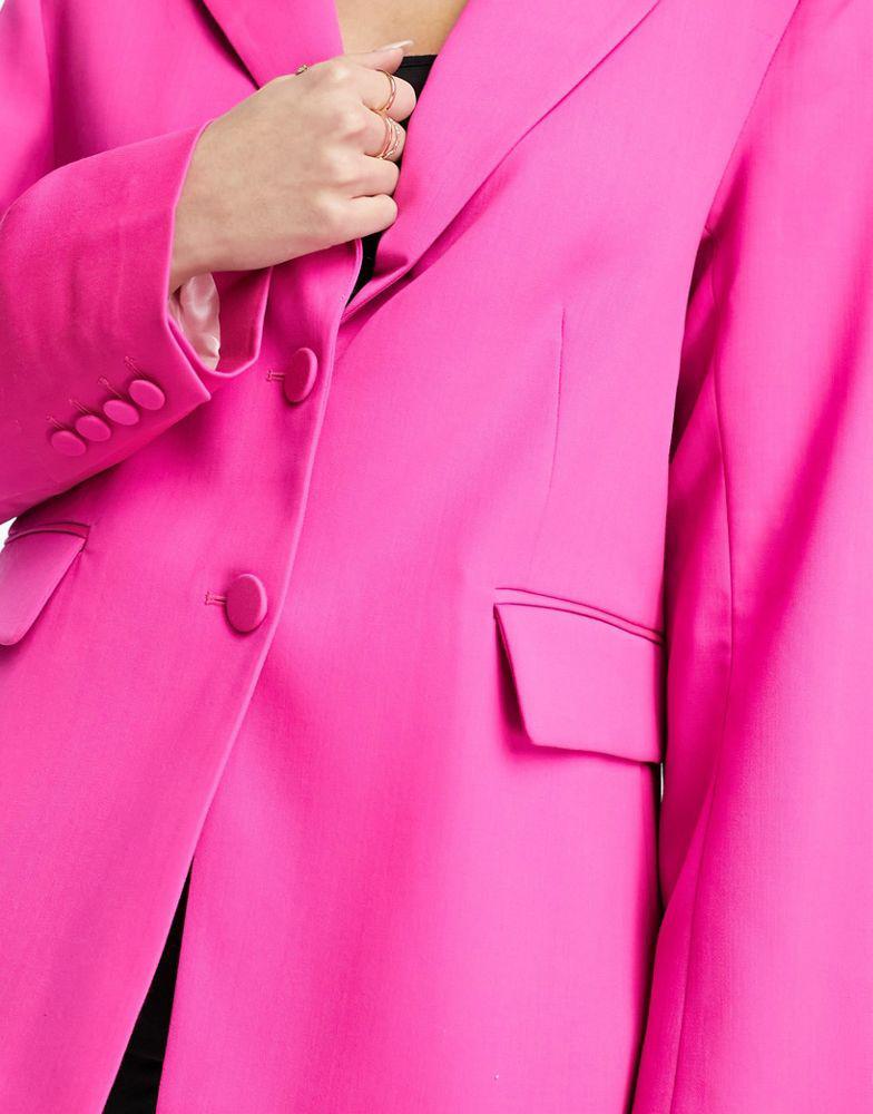 商品& Other Stories|& Other Stories co-ord single breasted blazer in hot pink,价格¥1319,第2张图片详细描述