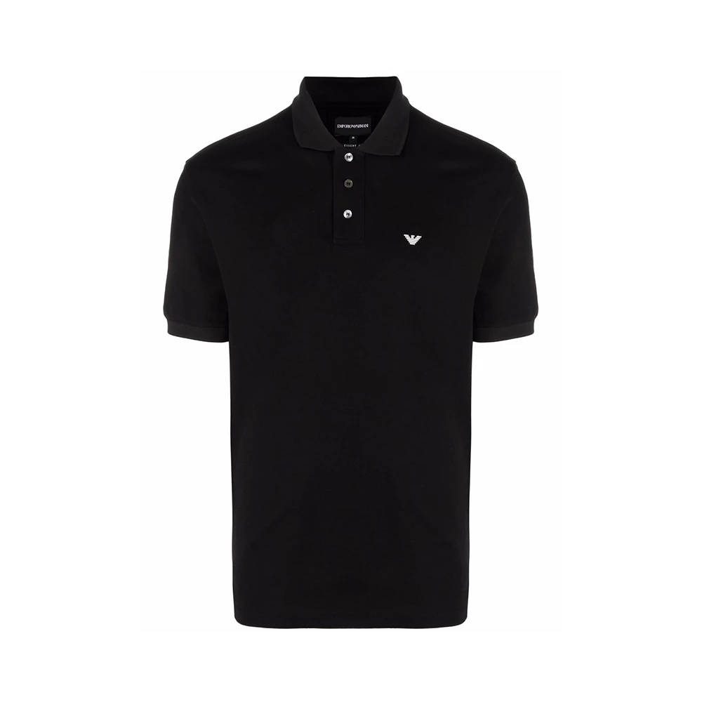 商品Emporio Armani|EMPORIO ARMANI 黑色男士POLO衫 8N1FQ2-1JTKZ-0999,价格¥650,第1张图片