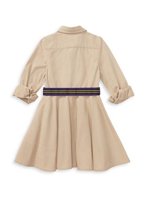 Little Girl's & Girl's Belted Chino Dress商品第3张图片规格展示