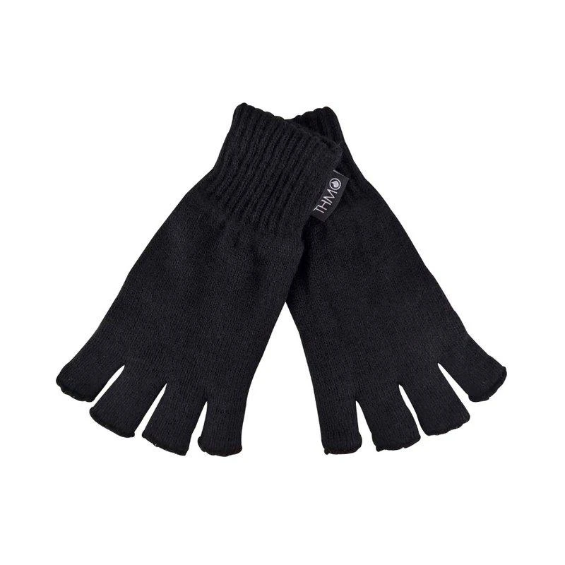 商品THMO|Mens Black 3M Thinsulate Insulation Lined Fingerless Gloves,价格¥151,第2张图片详细描述