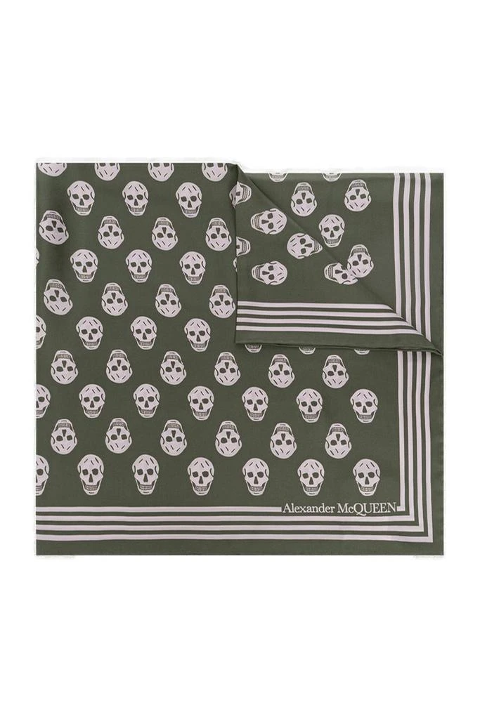 商品Alexander McQueen|Skull-printed Striped Edge Scarf,价格¥1601,第1张图片