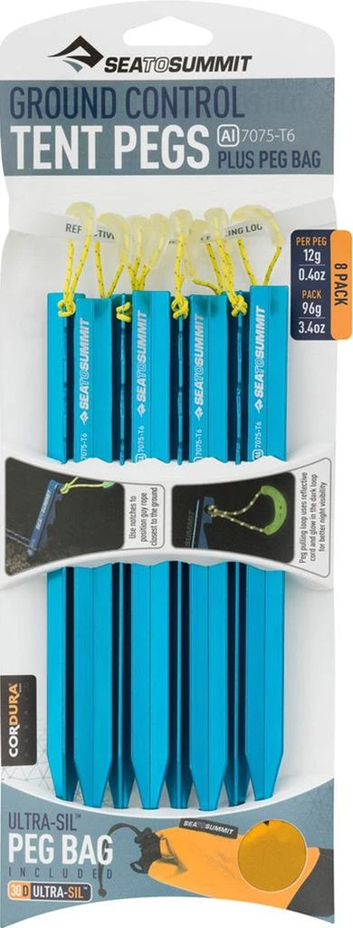 商品Sea to Summit|Ground Control 8-Pack Tent Pegs,价格¥226,第1张图片