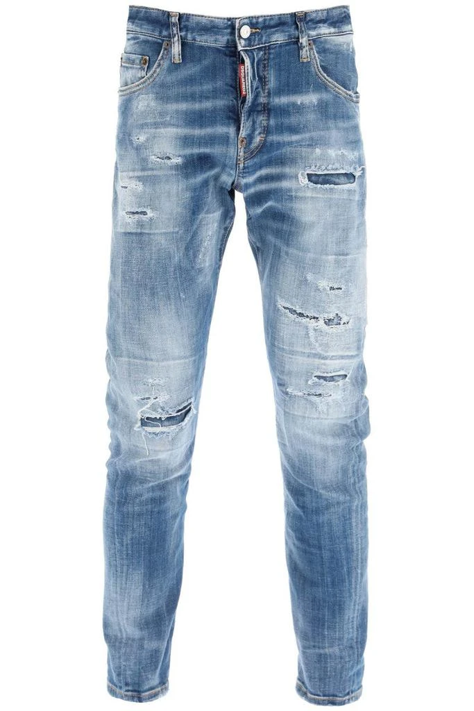 商品DSQUARED2|Dsquared2 light sandy slash wash sexy twist jeans,价格¥2871,第1张图片