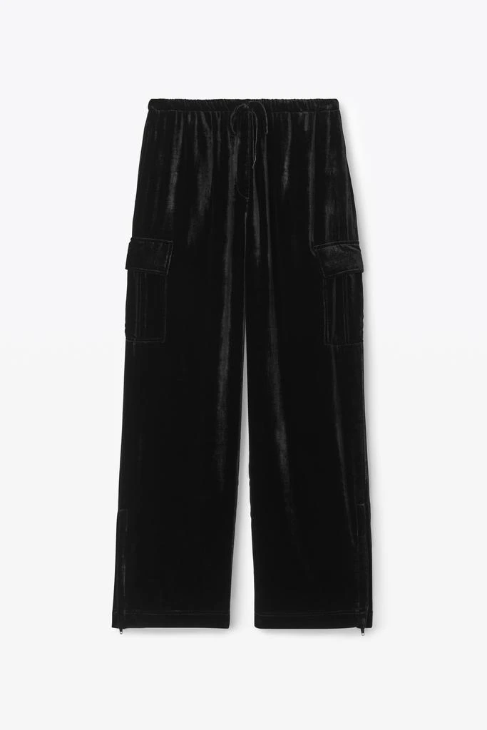 商品Alexander Wang|cargo track pant in plush velvet,价格¥1887,第2张图片详细描述