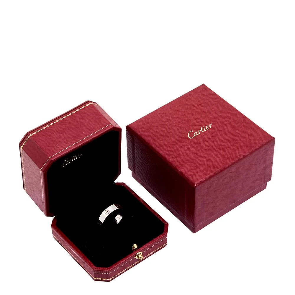 Cartier Love 18K White Gold Band Ring Size 63  商品