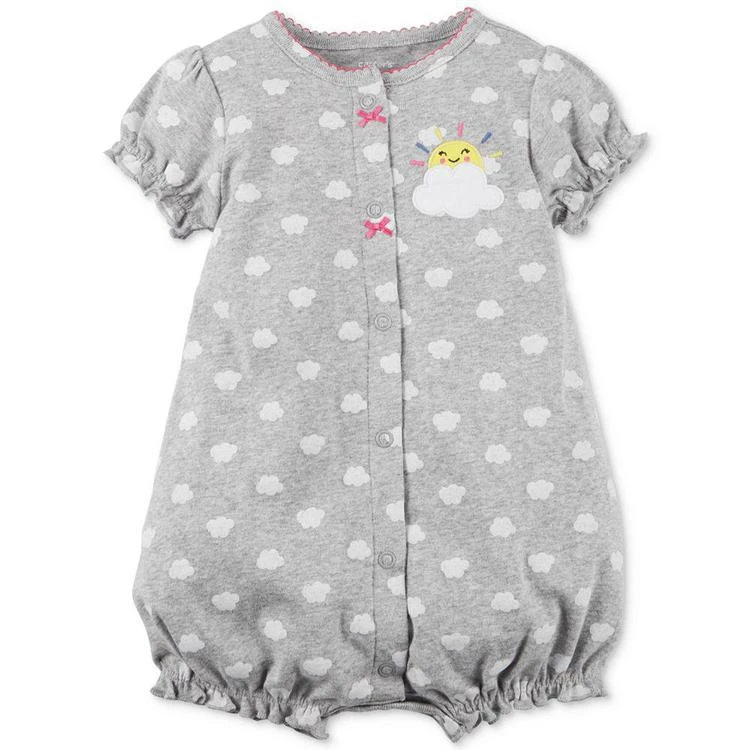 商品Carter's|Clouds Cotton Romper, Baby Girls,价格¥63,第1张图片