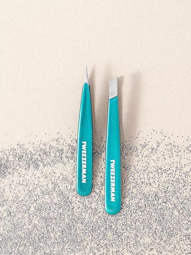 Majestic Turquoise 2-Pice Micro Mini Slant & Point Tweezers Set 商品