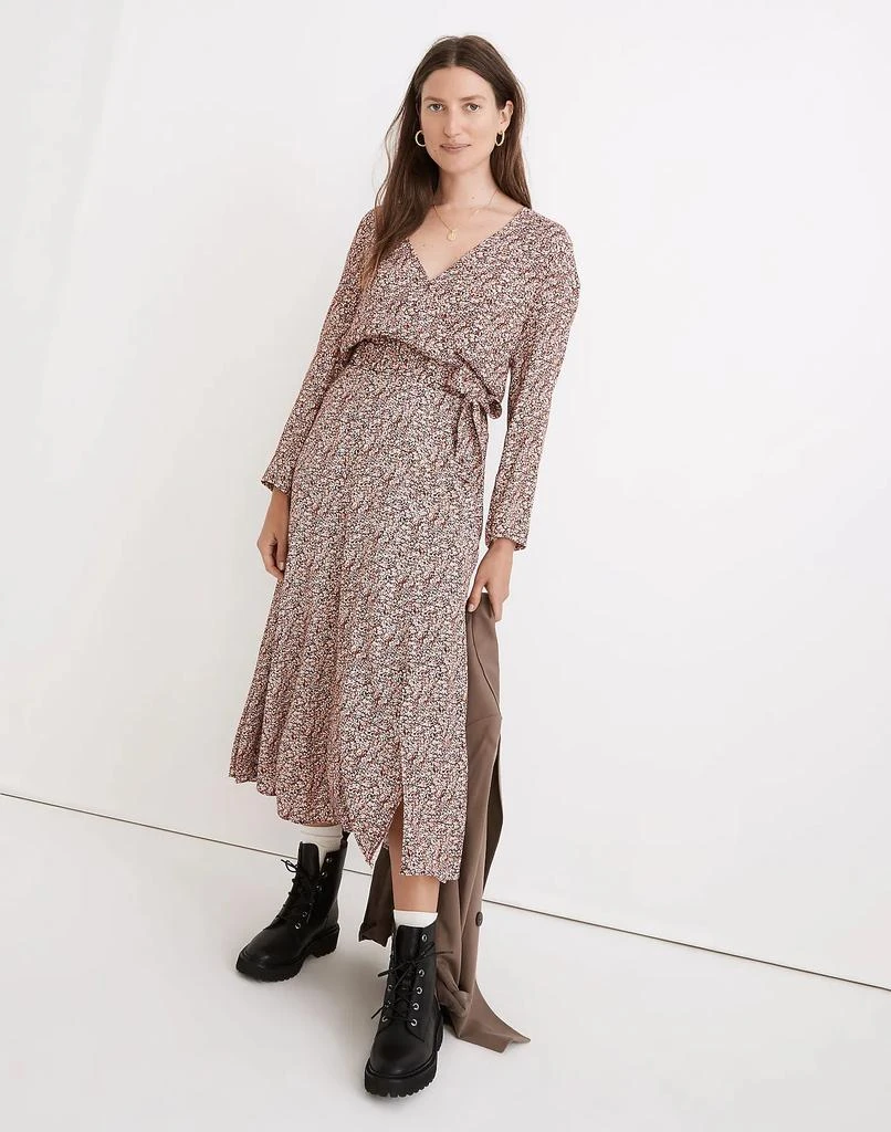 商品Madewell|Tie-Front Wrap Top in Cottage Garden,价格¥477,第1张图片