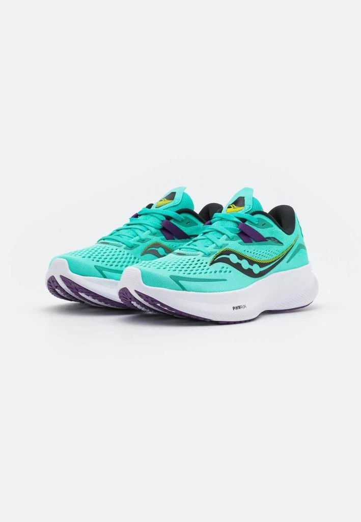 商品Saucony|Women's Ride 15 Running Shoes - Wide Width In Cool/acid,价格¥833,第2张图片详细描述