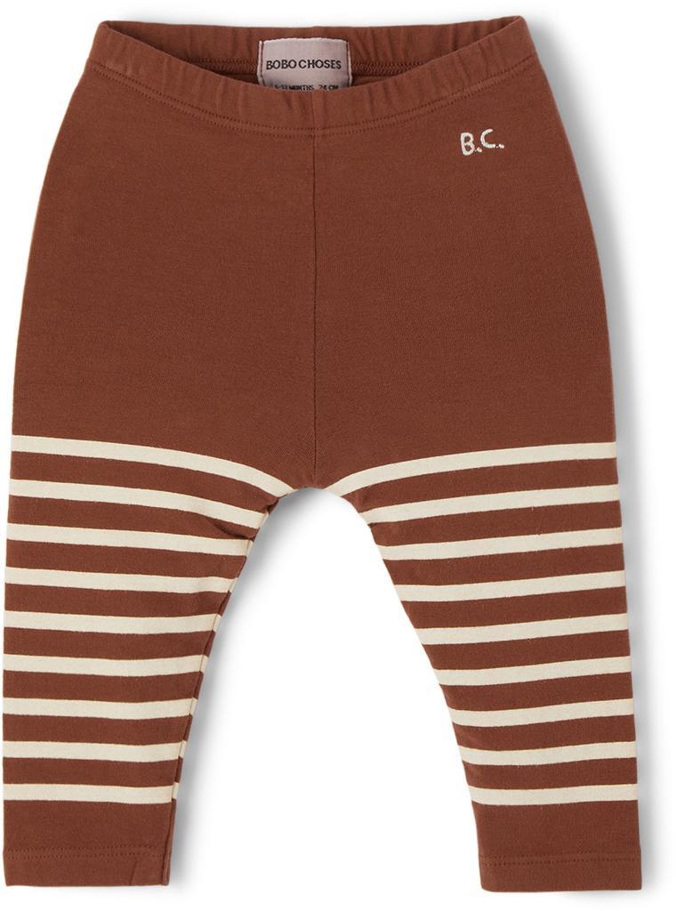 商品BOBO CHOSES|Baby Brown Striped Leggings,价格¥253,第1张图片
