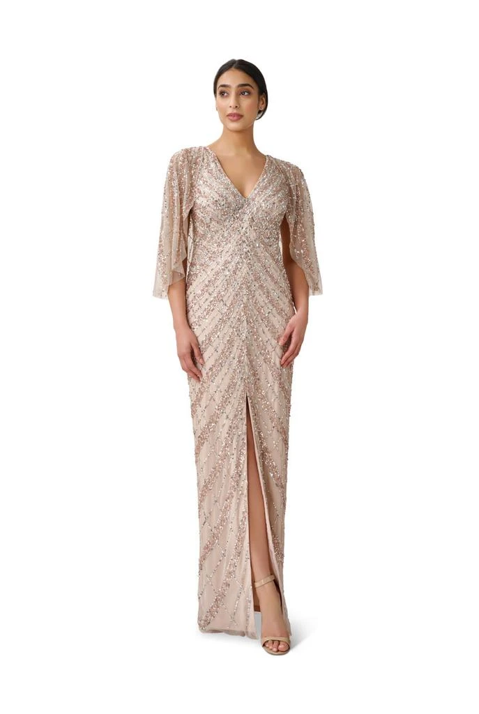 商品Aidan Mattox|Fully beaded column gown,价格¥3667,第2张图片详细描述