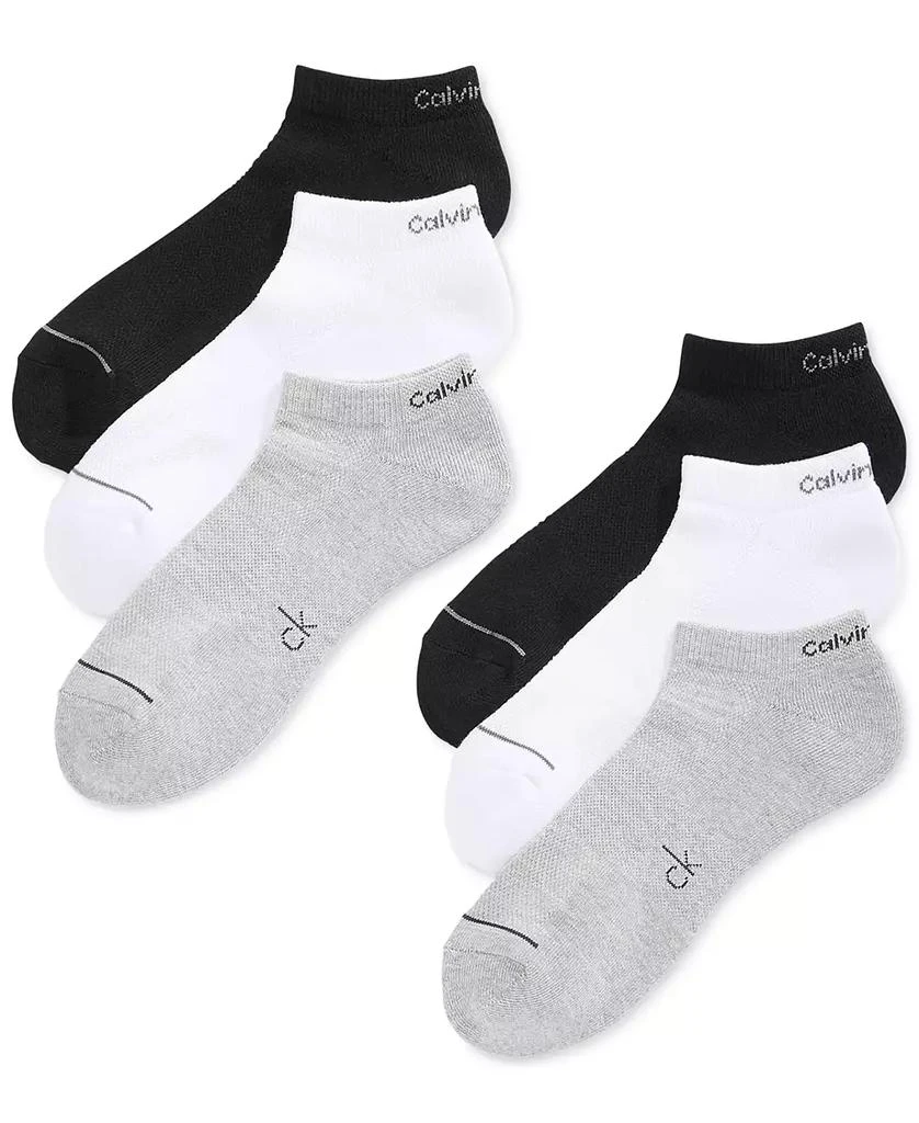 商品Calvin Klein|Six-Pack Athletic Stripe Ankle Socks,价格¥132,第1张图片