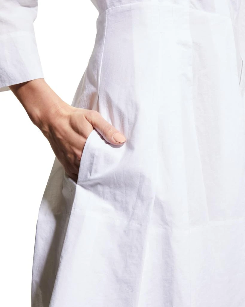 商品Vince|Band-Collar Pleated Mini Dress,价格¥1252,第5张图片详细描述