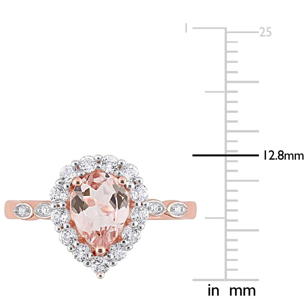 商品Julianna B|10k Rose Gold Morganite White Topaz and Diamond Accent Ring,价格¥5053,第4张图片详细描述