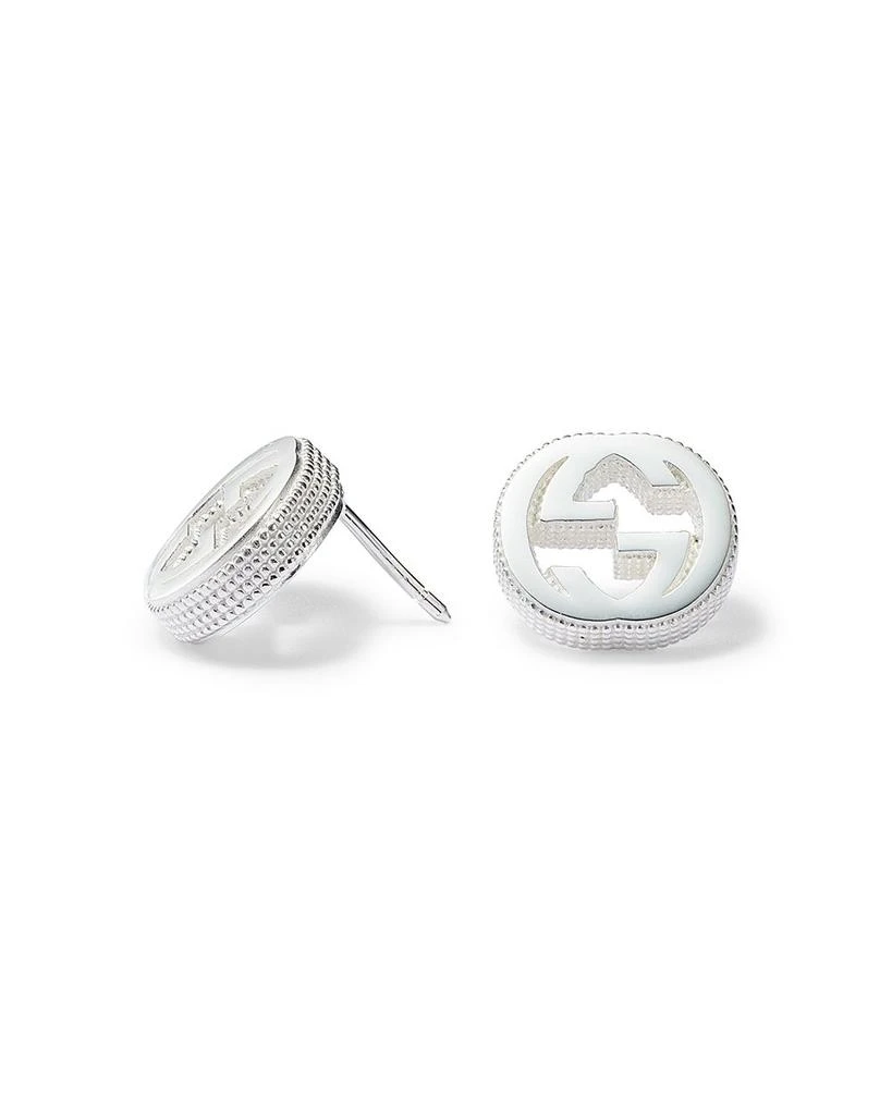 Sterling Silver Interlocking G Stud Earrings 商品