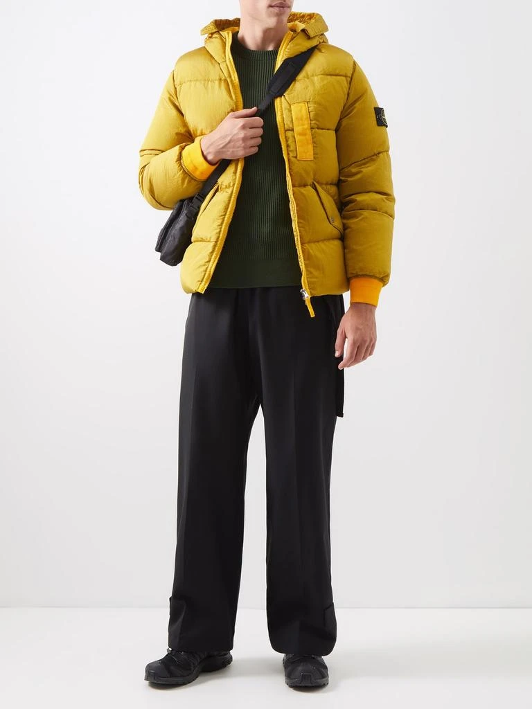 商品Stone Island|Logo-patch hooded quilted down coat,价格¥6317,第2张图片详细描述