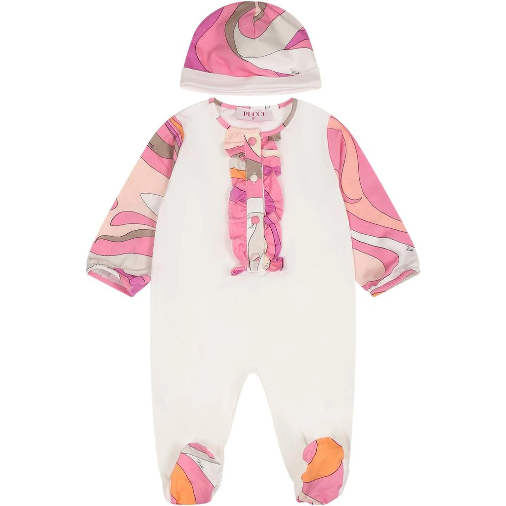 商品Pucci|Pink Dress Fro Baby Girl With Logo And Print,价格¥2065,第1张图片