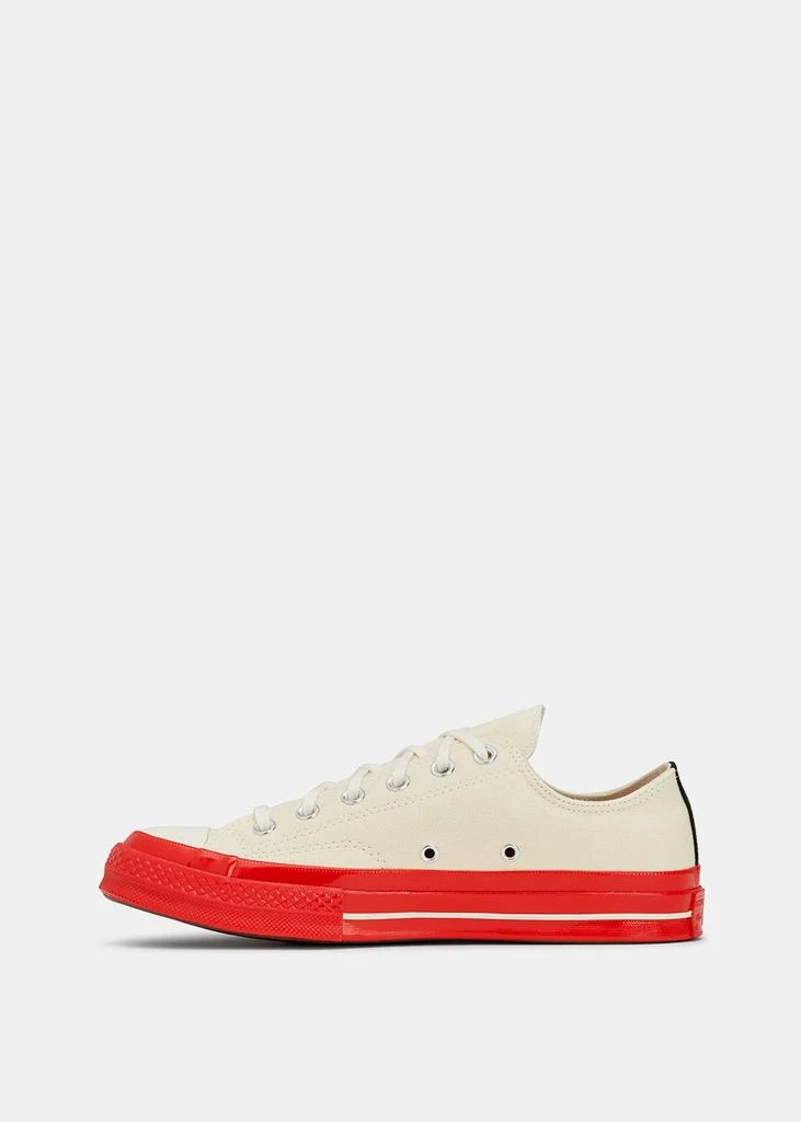 商品Comme des Garcons|COMME DES GARCONS PLAY Off-White & Red Converse Chuck 70 Sneakers,价格¥574,第2张图片详细描述