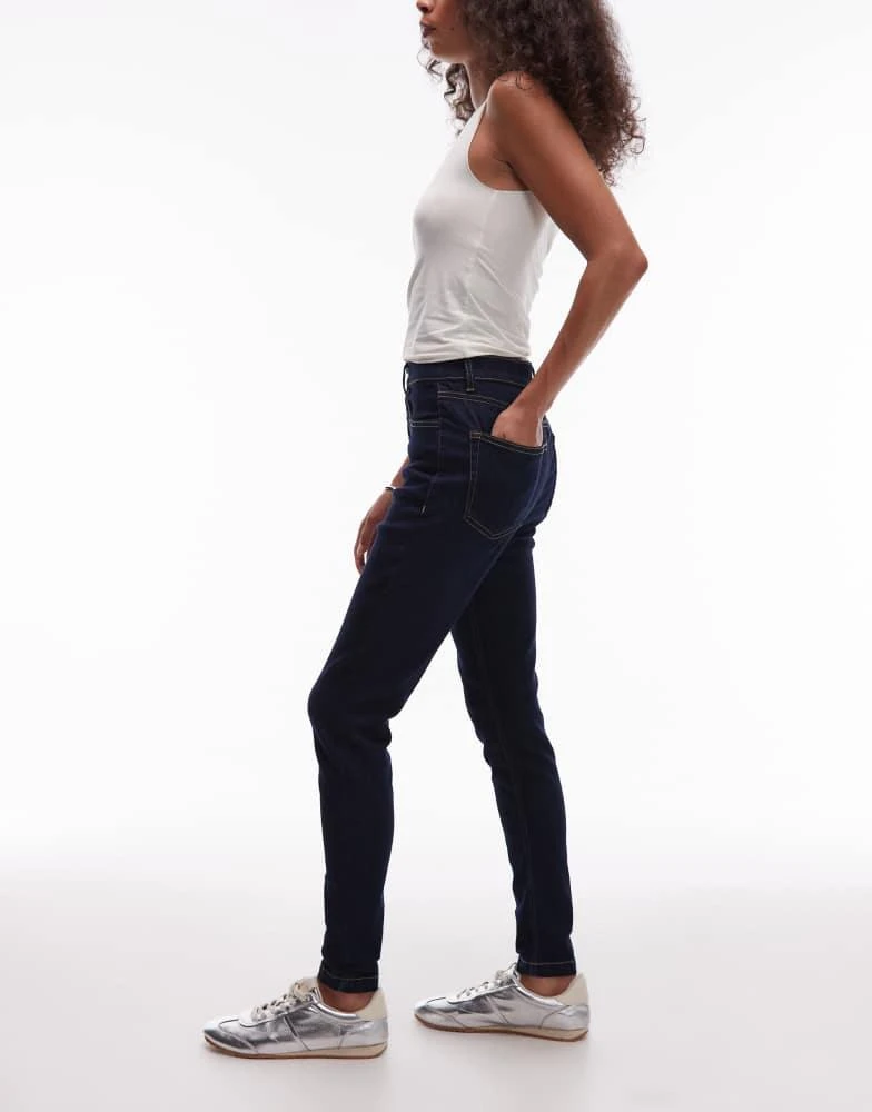 商品Topshop|Topshop Jamie high rise skinny jean in indigo rinse,价格¥150,第3张图片详细描述