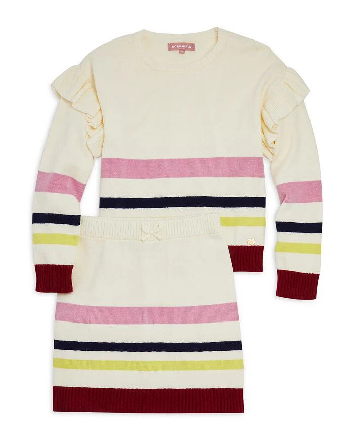 商品BCBG GIRLS|Girls' Striped Sweater Skirt Set - Little Kid,价格¥337,第1张图片