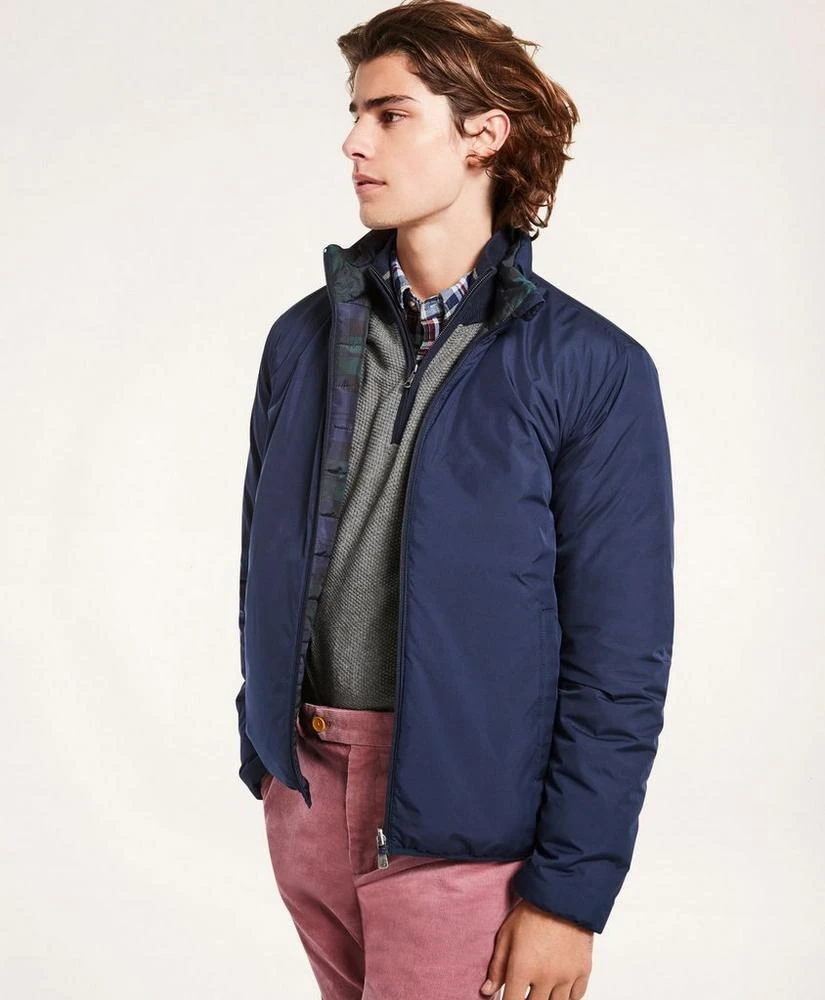 商品Brooks Brothers|布克兄弟 男士冬季防风保暖格子双面棉服羽绒服,价格¥410,第3张图片详细描述