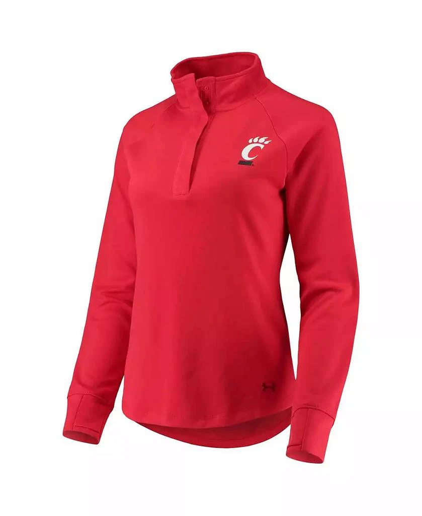 商品Under Armour|Women's Red Cincinnati Bearcats Double Knit Raglan Quarter-Snap Jacket,价格¥334,第3张图片详细描述