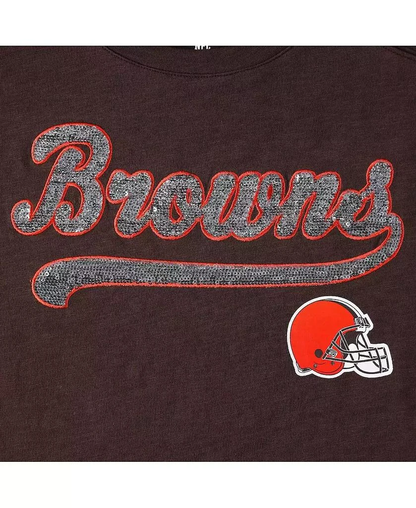 商品Tommy Hilfiger|Women's Brown Cleveland Browns Justine Long Sleeve Tunic T-shirt,价格¥421,第2张图片详细描述