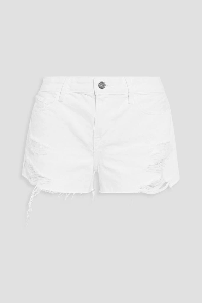 商品FRAME|Le Grand Garçon distressed denim shorts,价格¥231,第3张图片详细描述
