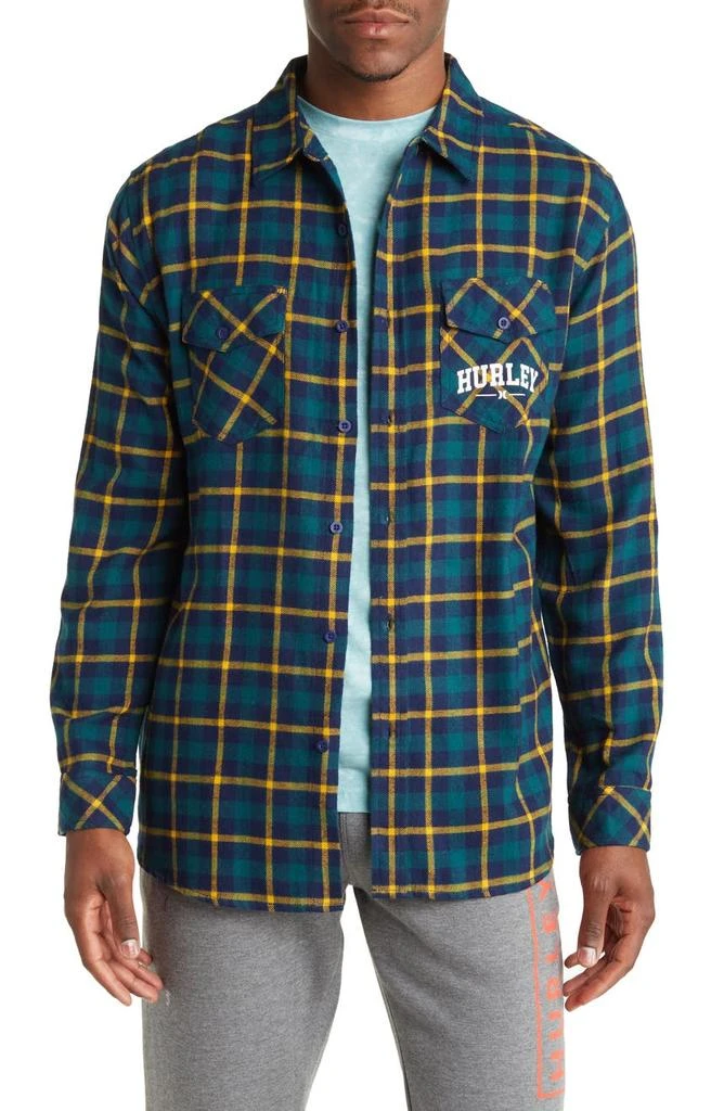 商品Hurley|Intern Plaid Flannel Button-Up Shirt,价格¥100,第1张图片