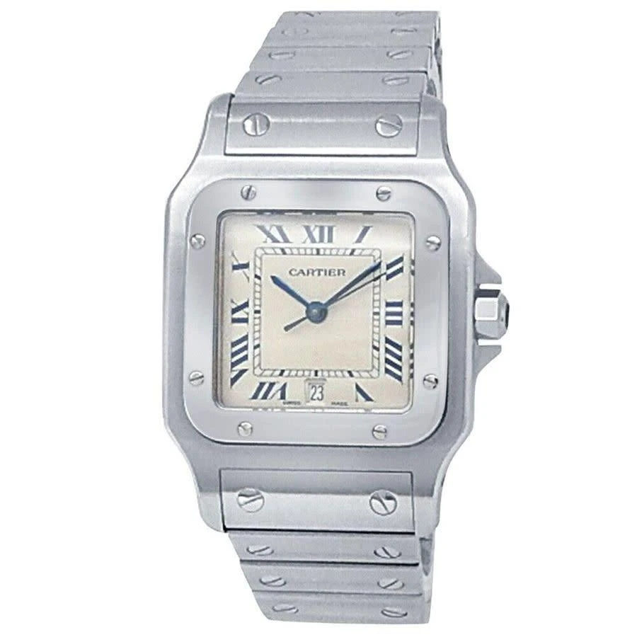 商品[二手商品] Cartier|Pre-owned Cartier Santos Galbee Quartz White Dial Ladies Watch 987901,价格¥19662,第1张图片