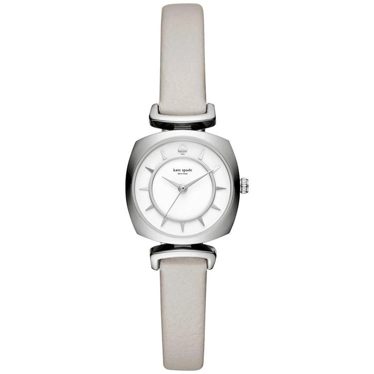 商品Kate Spade|Women's Barrow Clocktower Gray Leather Strap Watch 24mm KSW1321,价格¥463,第1张图片