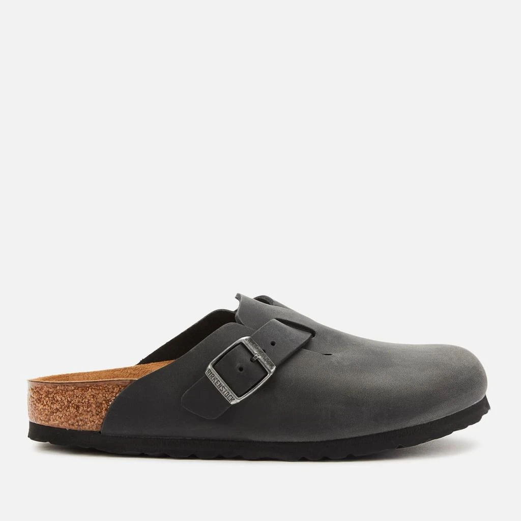 商品Birkenstock|Birkenstock Women's Boston Oiled Leather Mules - Black,价格¥1291,第1张图片