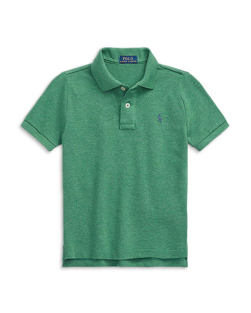 商品Ralph Lauren|Boys' Green Cotton Mesh Polo Shirt - Little Kid, Big Kid,价格¥254-¥280,第1张图片