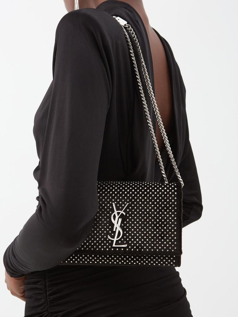 商品Yves Saint Laurent|Kate small crystal-embellished cross-body bag,价格¥12824,第4张图片详细描述