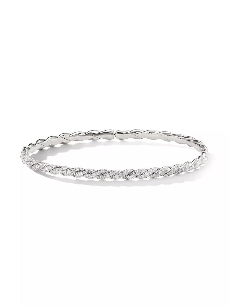 商品David Yurman|Sculpted Cable Flex Bracelet in 18K White Gold,价格¥44233,第1张图片