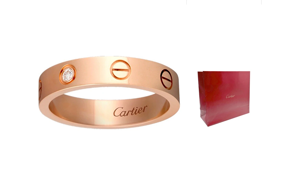 商品[国内直发] Cartier|CARTIER卡地亚 Love情侣对戒 K金 戒指 男女同款情侣款 玫瑰金,价格¥17256,第3张图片详细描述