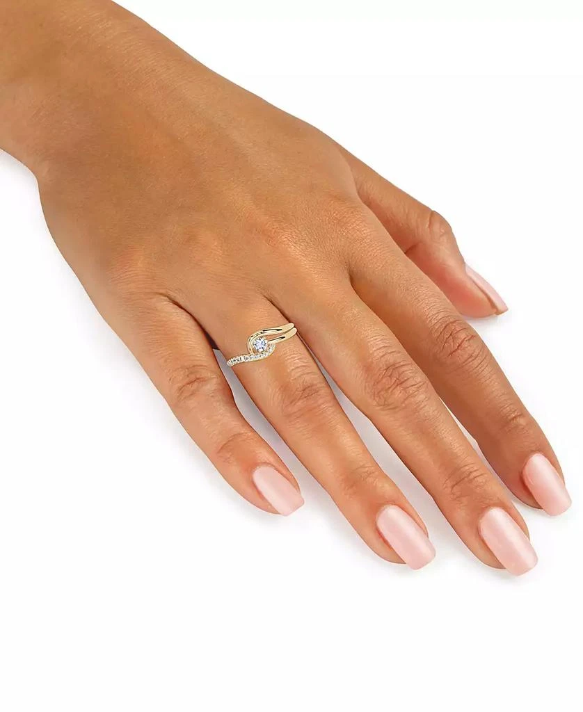 商品Macy's|Diamond Engagement Ring (1/4 ct. t.w.) in 14k Yellow Gold,价格¥5327,第2张图片详细描述