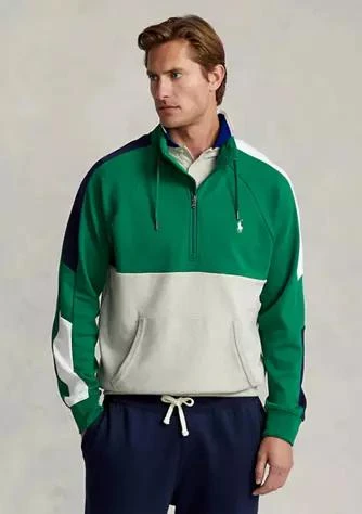 商品Ralph Lauren|Ralph Lauren Color Blocked Quarter Zip Interlock Pullover,价格¥445,第1张图片