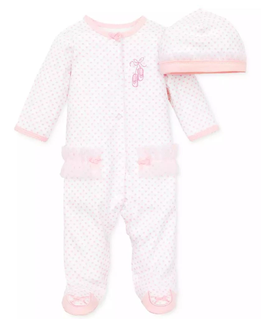 商品Little Me|Baby Girls Ballerina Coverall with Matching Hat, 2 Piece Set,价格¥100,第1张图片