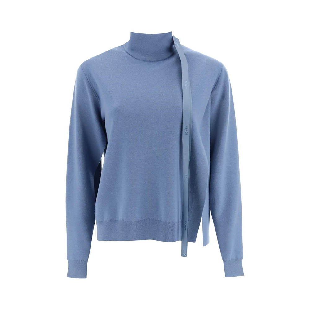 商品[国内直发] Fendi|FENDI 蓝色女士针织衫/毛衣 FZX972-ANJK-F1KE5,价格¥9985,第1张图片