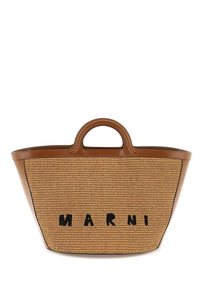 商品Marni|TROPICALIA LEATHER AND RAFFIA TOTE BAG,价格¥2616,第1张图片