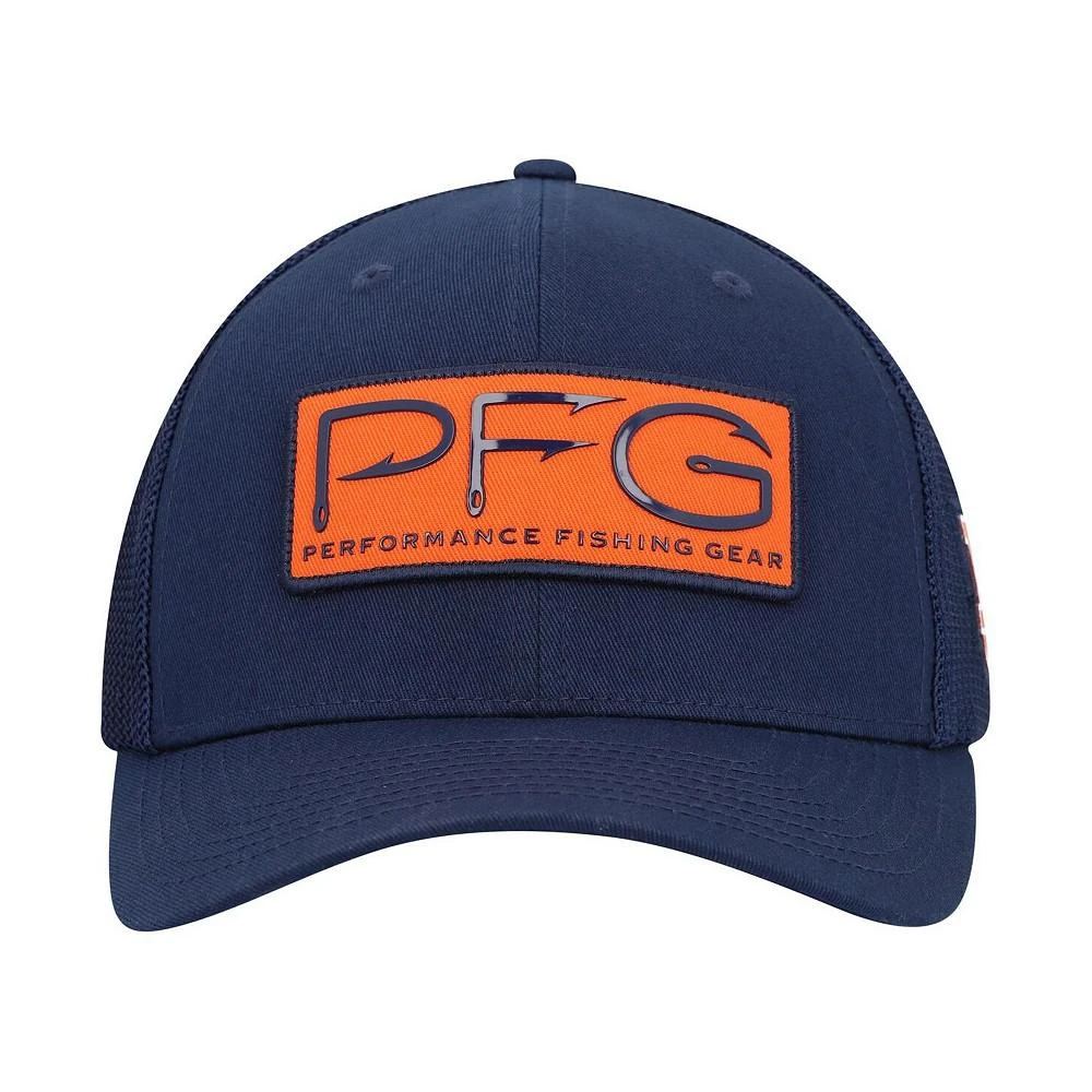 商品Columbia|Men's Navy Auburn Tigers PFG Hooks Flex Hat,价格¥184,第2张图片详细描述