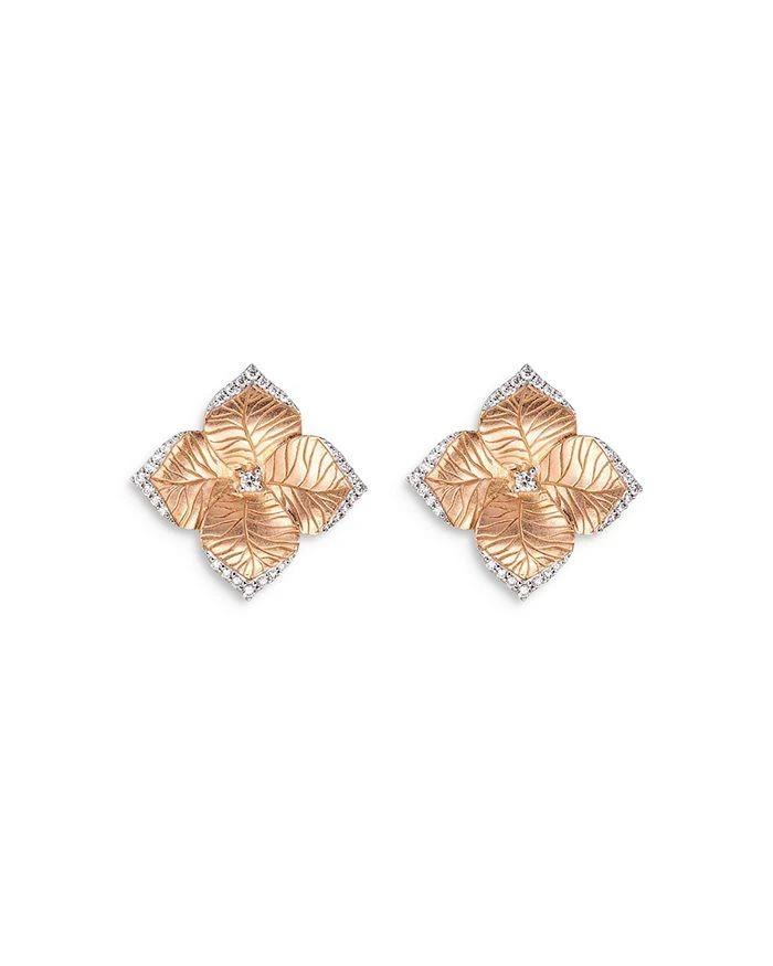 商品Piranesi|18K Rose Gold Oro Fiore Diamond Flower Large Stud Earrings,价格¥28739,第1张图片详细描述