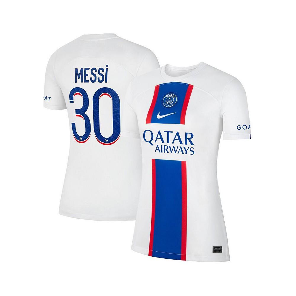 Women's Lionel Messi White Paris Saint-Germain 2022/23 Third Breathe Stadium Replica Player Jersey商品第1张图片规格展示