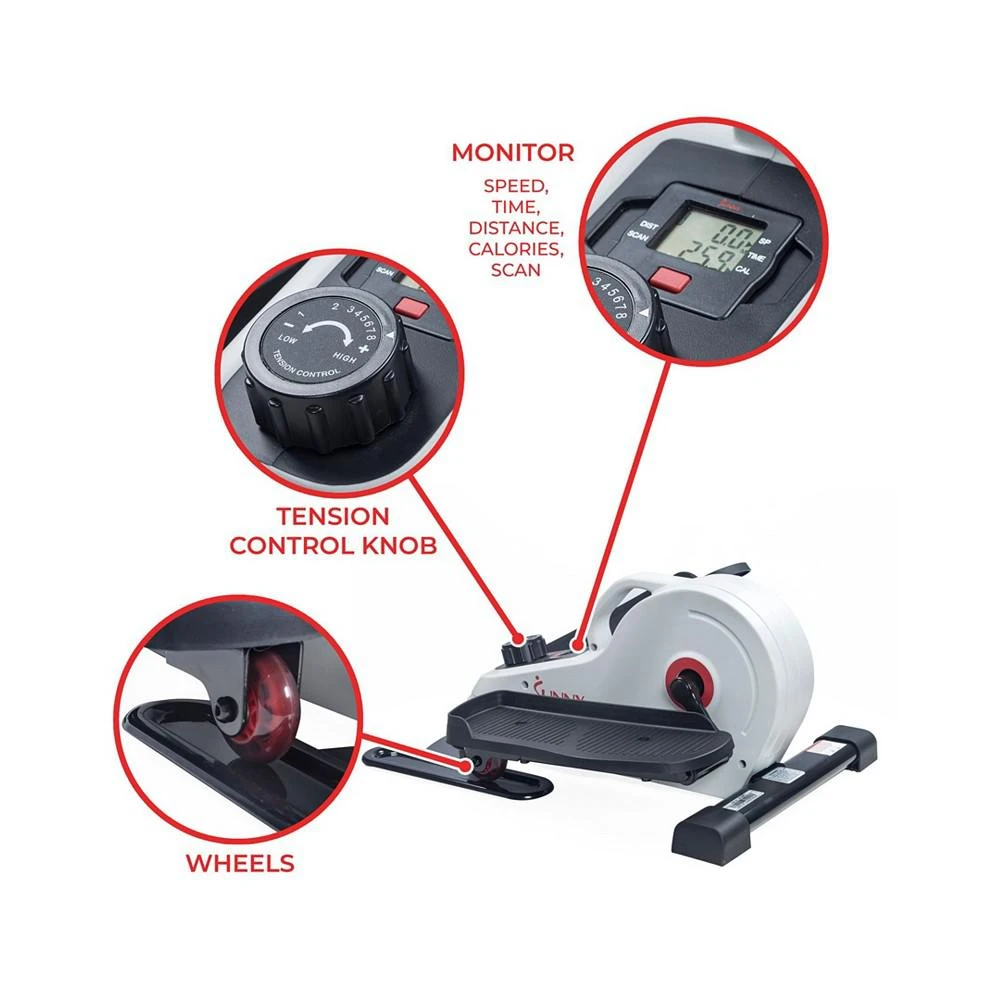 商品Sunny Health & Fitness|Sunny Health and Fitness Magnetic Under Desk Elliptical,价格¥1511,第4张图片详细描述