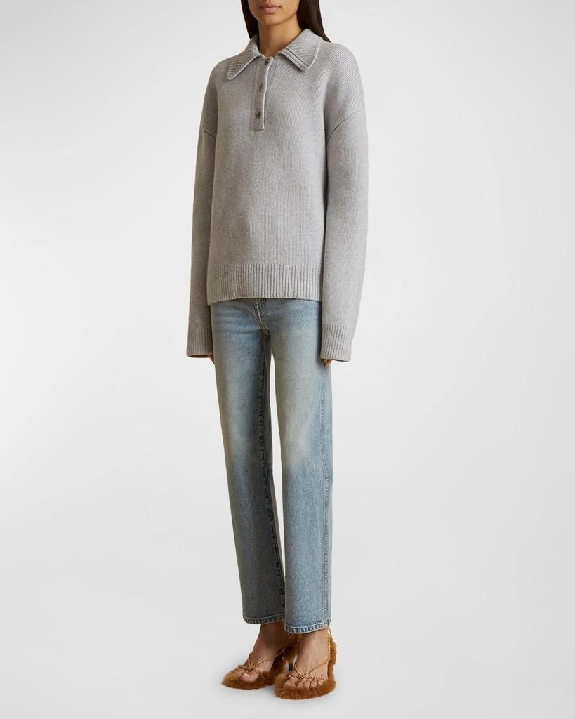 商品Khaite|Abigail High-Rise Straight-Leg Ankle Jeans,价格¥4744,第2张图片详细描述